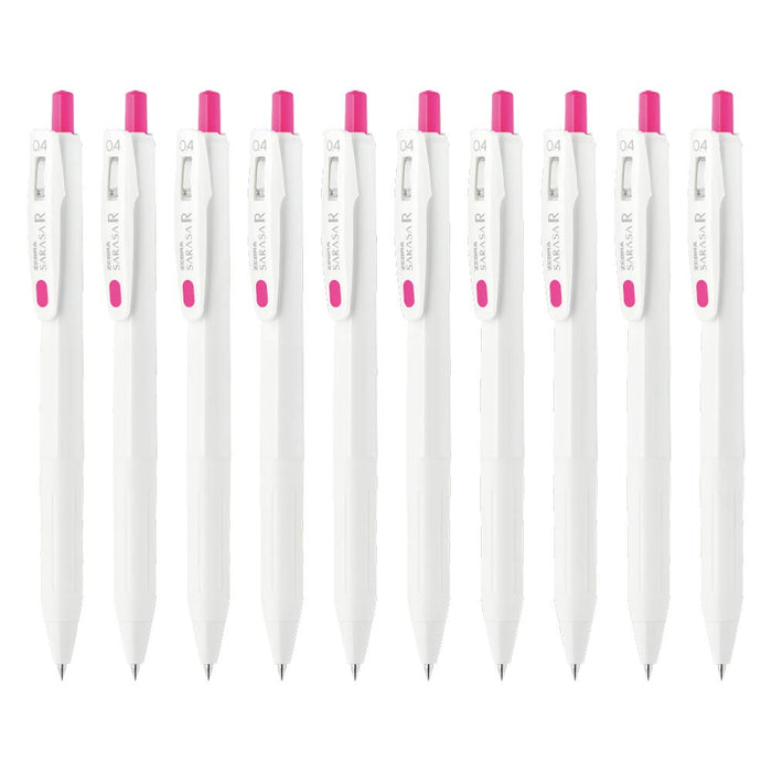 Zebra Sarasa R Gel Ballpoint Pen 0.4mm Set of 10 Pink-Kiichin - The #1 Place for Japanese Goods in Your Hand!