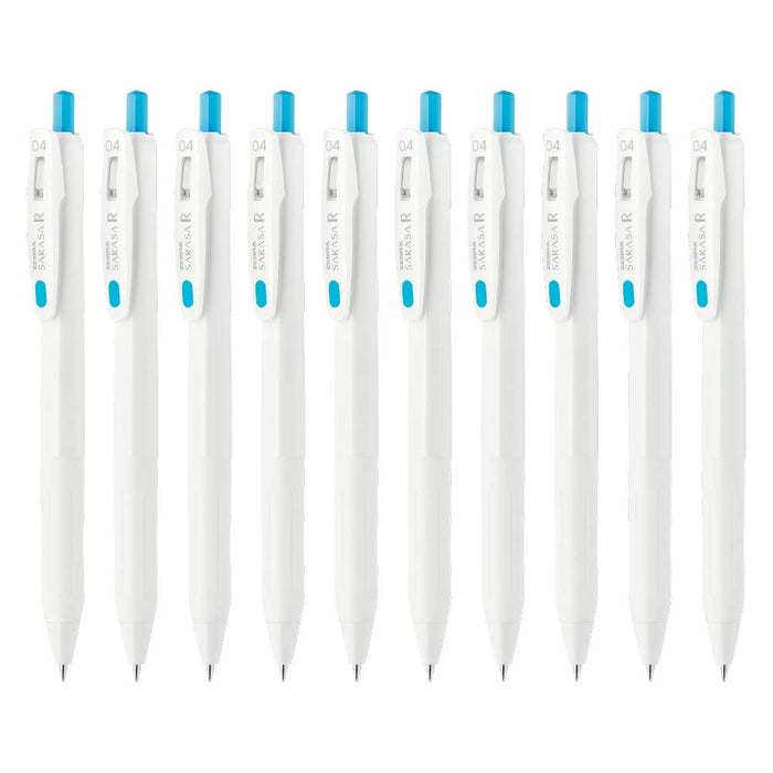 Zebra Sarasa R Sky Blue Gel Ballpoint Pen 0.4mm Pack of 10-Kiichin - The #1 Place for Japanese Goods in Your Hand!