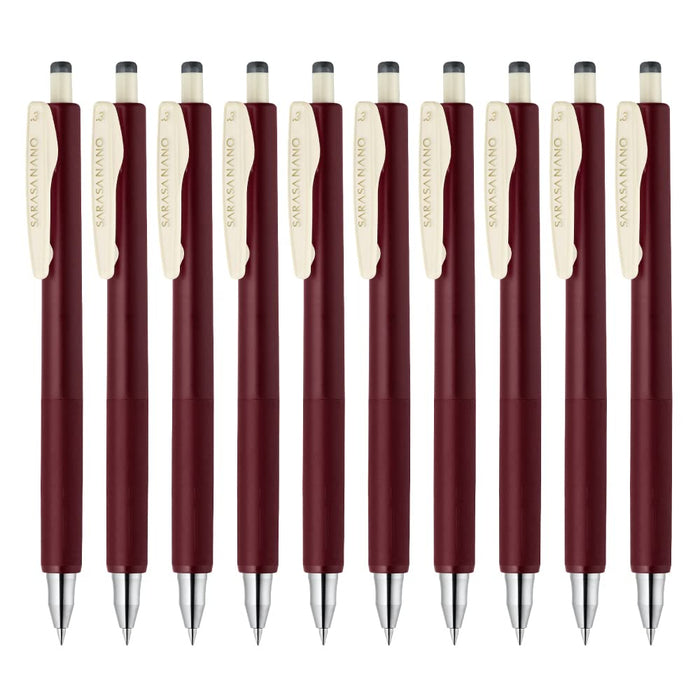 Zebra Gel Ballpoint Pen Sarasanano 0.3mm 10 Pack in Red and Black B-Jjh72-Vrb-Kiichin - The #1 Place for Japanese Goods in Your Hand!