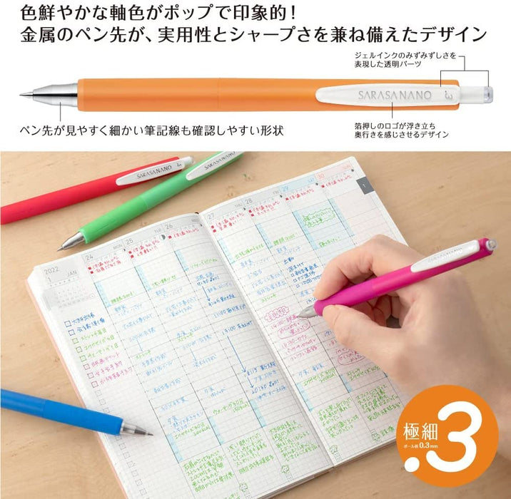 Zebra Gel Ballpoint Pen Sarasanano 0.3mm 10 Pack in Red and Black B-Jjh72-Vrb-Kiichin - The #1 Place for Japanese Goods in Your Hand!