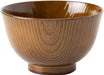 Asahi Koyo AZ23-12 Wood Bowl Glossy Brown Dishwasher Microwave Safe