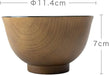 Asahi Koyo AZ23-12 Wood Bowl Glossy Brown Dishwasher Microwave Safe