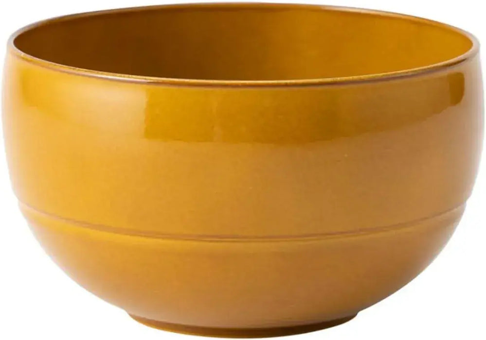 Asahi Koyo Medium Round Bowl Amber Retro Dishwasher Microwave Safe