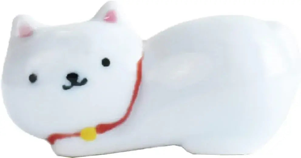 Ippinsha KYU-JITSU Rice Bowl Princess Collection - White Cat Chopsticks Rest - 4536818864092