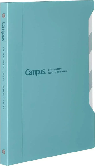 Kokuyo RU-P337W Loose Leaf Binder Campus Easy to Open with Index - Light Blue 65 Sheet Single - 4901480026077