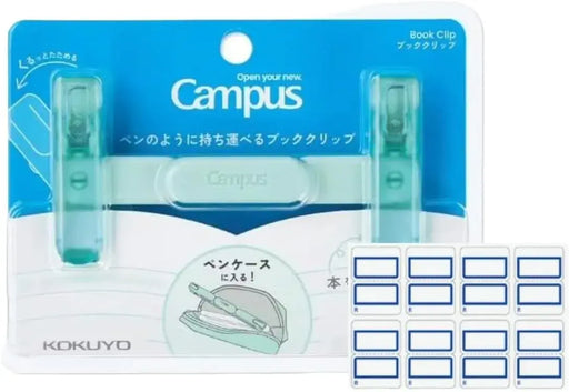 L Plus Campus Kokuyo Book Clip Pen Type with Green and Bonus Indexes