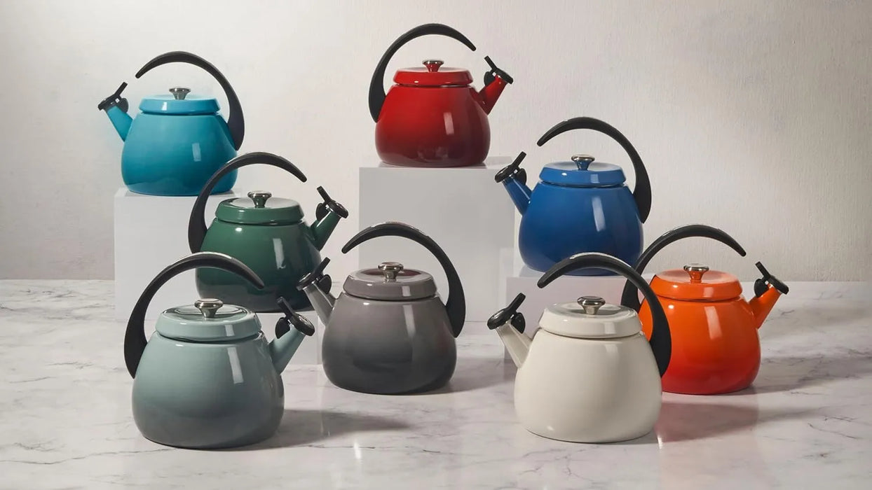 Le Creuset Crochet Kettle 0.7 Gal Flint Gas and Induction Compatible Le Creuset
