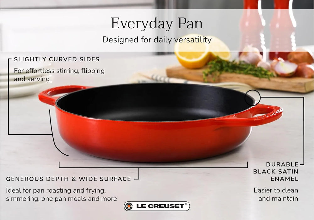 Le Creuset Enamel Cast Iron Signature Everyday Pan 11 Inch Peche Le Creuset