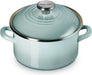 Le Creuset Enameled Steel Petite Stockpot 3.8 Quart Sea Salt Le Creuset