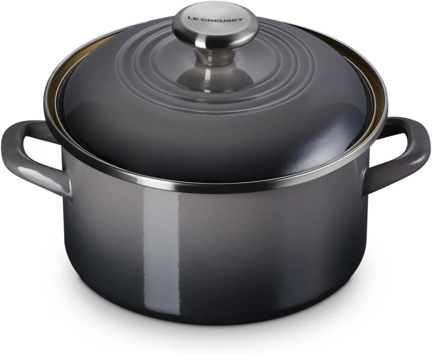 Le Creuset Enameled Steel Petite Stockpot 3.8 Quart Sea Salt Le Creuset - Oyster 3.6L
 - 0630870349949
