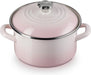 Le Creuset EOS Shell Pink Enameled Casserole Pot 7.1 Inch IH Compatible Le Creuset