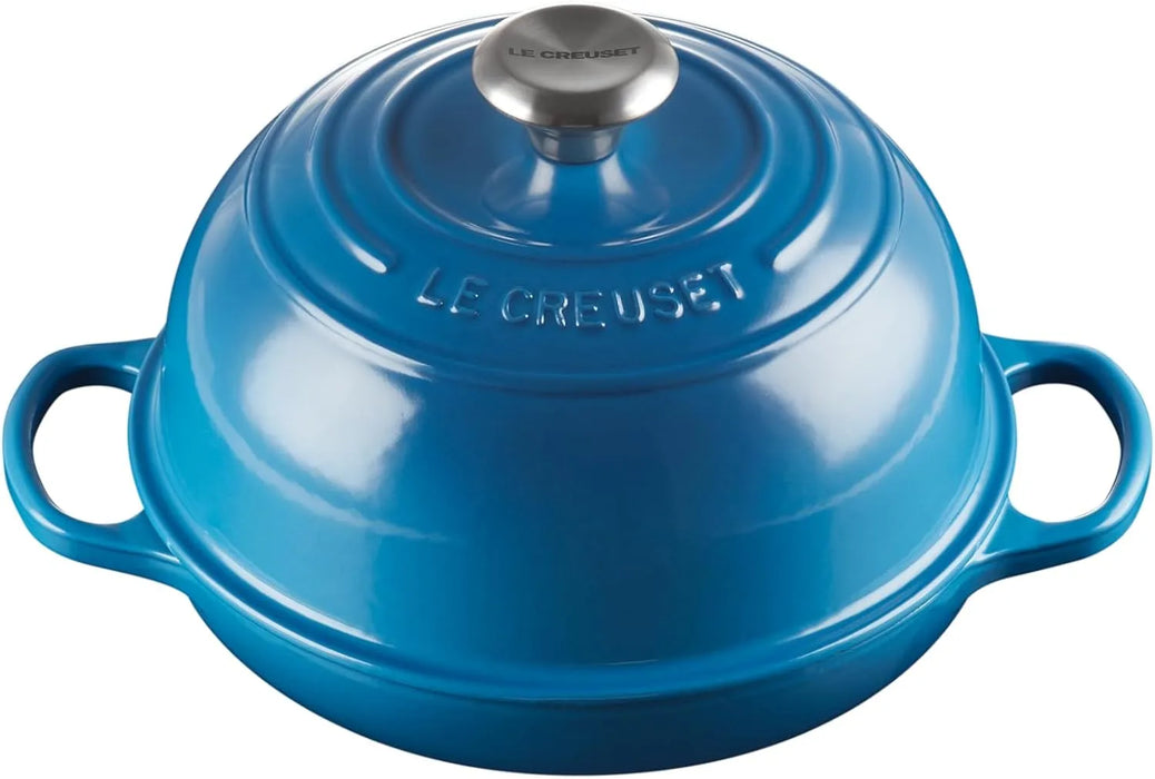 Le Creuset Signature Enamel Cast Iron Oven Pan with Lid 1.75 Quart Marseille Le Creuset