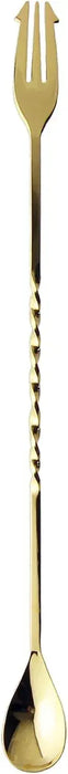 Nagao Tsubamesanjo Bar Spoon 18-0 Stainless Steel Made in Japan - Gold 32cm - 4992519086377
