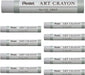 Pentel PTAC Art Crayons Creative Drawing Supplies - Gray - 4902506430212