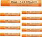 Pentel PTAC Art Crayons Creative Drawing Supplies - Deep Orange - 4902506436818