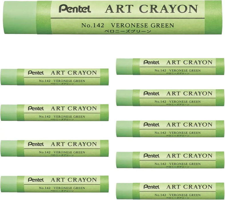 Pentel PTAC Art Crayons Creative Drawing Supplies - Beronese Green - 4902506430236