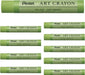 Pentel PTAC Art Crayons Creative Drawing Supplies - Sup Green - 4902506430243