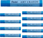 Pentel PTAC Art Crayons Creative Drawing Supplies - Cobalt Blue - 4902506436870