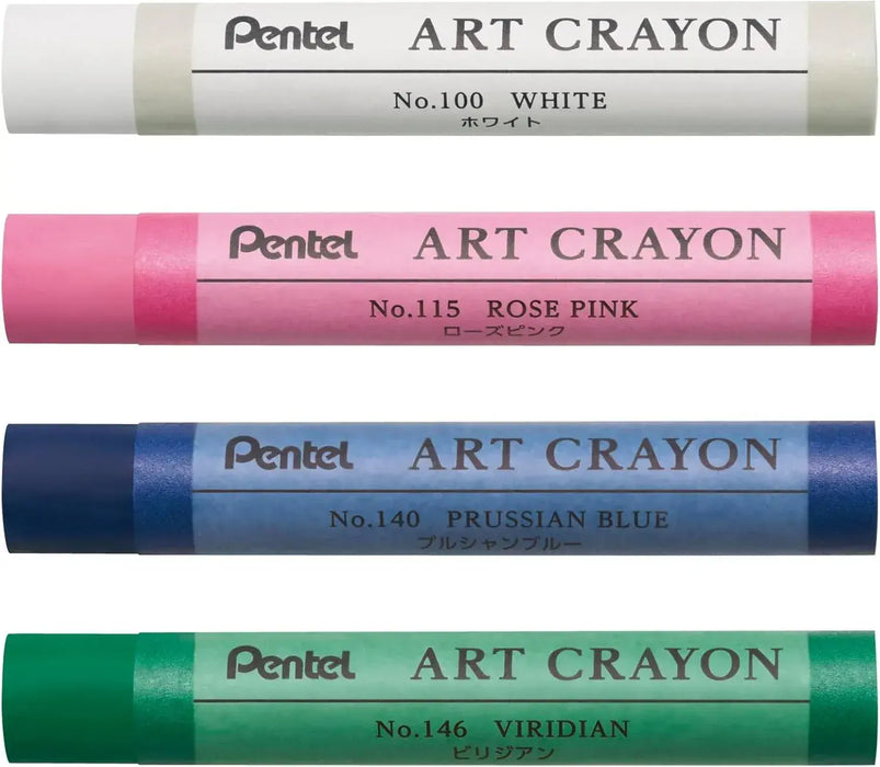 Pentel PTAC Art Crayons Creative Drawing Supplies - 4 Color Set A - 4902506429056