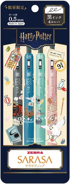 Zebra Gel Ballpoint Pen 0.5mm Black Ink Harry Potter Set of 4