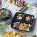 Aito Seisakusho Antibacterial Lunch Plate Dish Light Unbreakable Deep 23cm Divider Matte Black Microwave Dishwasher Safe Japan 266036-Kiichin - The #1 Place for Japanese Goods in Your Hand!