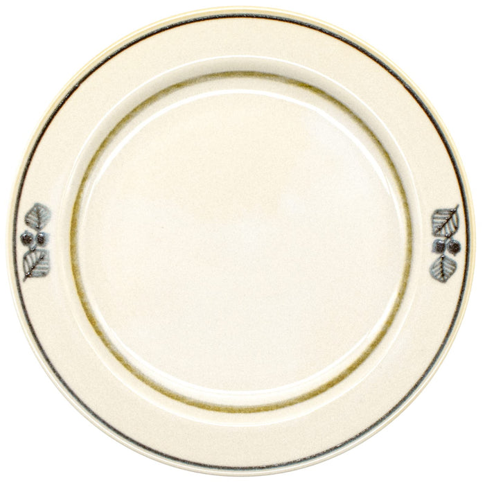 Aito Seisakusho Anyware Dish Plate M 20cm Feuille Leaf Mustard 111048 Yellow-Kiichin - The #1 Place for Japanese Goods in Your Hand!