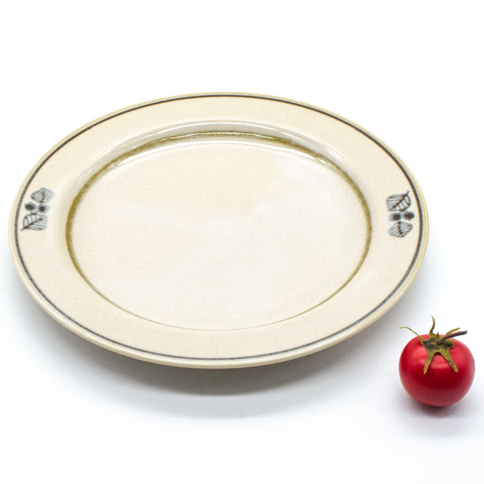 Aito Seisakusho Anyware Dish Plate M 20cm Feuille Leaf Mustard 111048 Yellow-Kiichin - The #1 Place for Japanese Goods in Your Hand!