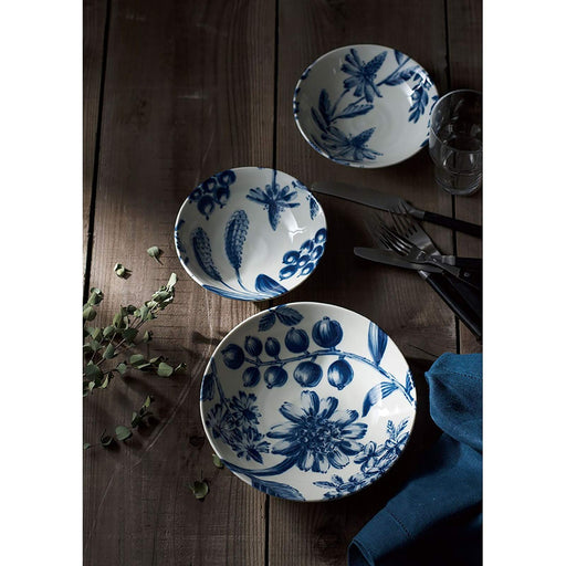 Aito Seisakusho Botanical Bowl Plate 17cm Bellflower Mino Ware Dishwasher Safe Japan 288259-Kiichin - The #1 Place for Japanese Goods in Your Hand!