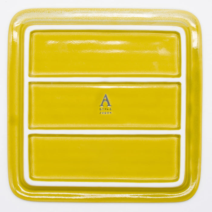 Aito Mino Ware Toast Plate 18cm Yellow Dishwasher/Microwave Safe Japan 262038-Kiichin - The #1 Place for Japanese Goods in Your Hand!
