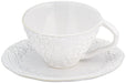 Aito Lien Coffee Cup & Saucer 330ml White Mino Ware Japan 267841-Kiichin - The #1 Place for Japanese Goods in Your Hand!