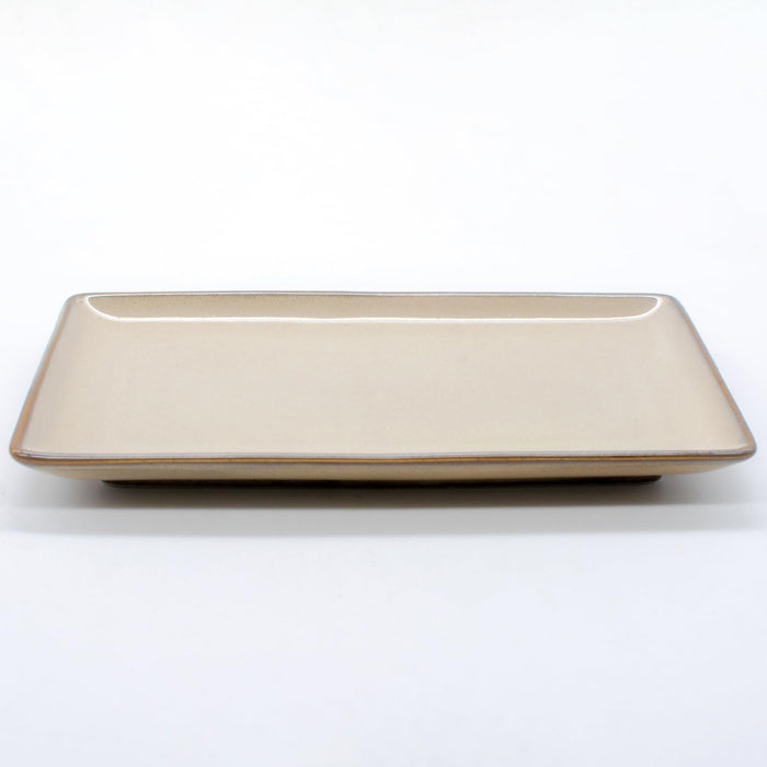 Aito Mino Ware Long Rectangular Plate 21x13cm Gray 517305 Dishwasher/Microwave Safe-Kiichin - The #1 Place for Japanese Goods in Your Hand!