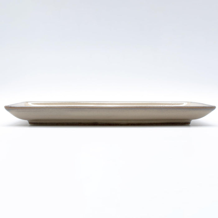Aito Mino Ware Long Rectangular Plate 21x13cm Gray 517305 Dishwasher/Microwave Safe-Kiichin - The #1 Place for Japanese Goods in Your Hand!