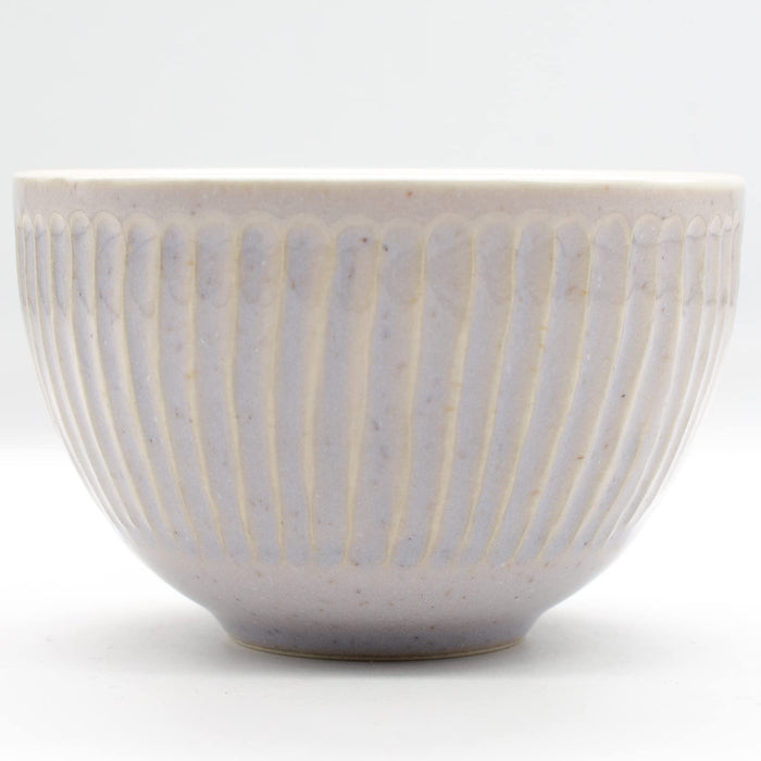 Aito Ripple Bowl 410ml w/ Spoon Beige Mino Ware Japan 266434-Kiichin - The #1 Place for Japanese Goods in Your Hand!