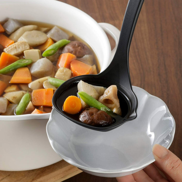 Shimomura Kougyou Antibac VB-206 Black Large Ladle Niigata Tsubame-Sanjo-Kiichin - The #1 Place for Japanese Goods in Your Hand!
