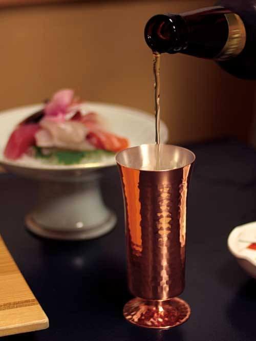 Asahi Copper Footed 160Ml Beer Glass - Authentic Japanese Craftsmanship-Kiichin - The #1 Place for Japanese Goods in Your Hand!
