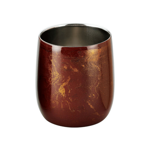 Asahi Yamanaka Red Lacquered Double-Wall Round Glass 250ml - Japanese Gift-Boxed-Kiichin - The #1 Place for Japanese Goods in Your Hand!
