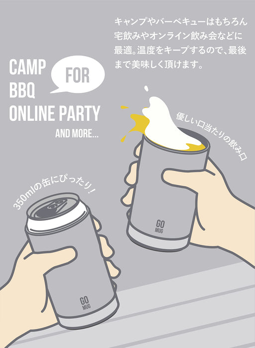 CB Japan Can Holder Gray 350ml Stainless Steel Vacuum Insulated 2-Layer-Kiichin - The #1 Place for Japanese Goods in Your Hand!