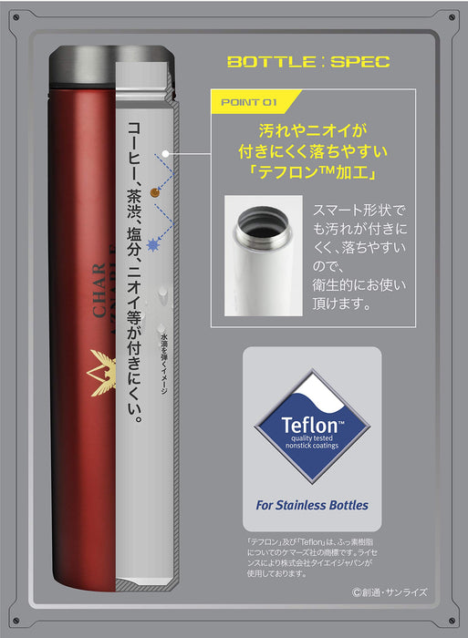 CB Japan Water Bottle Gundam Char 180ml Stainless Steel Vacuum Insulated Coffee Bottle-Kiichin - The #1 Place for Japanese Goods in Your Hand!