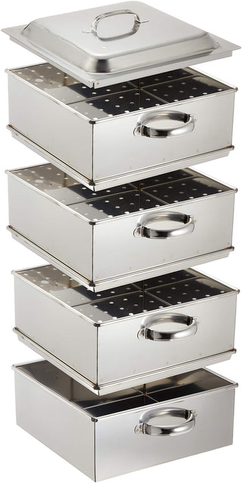 Ebm 18-8 Angle Steamer 30cm 3 Sections-Kiichin - The #1 Place for Japanese Goods in Your Hand!