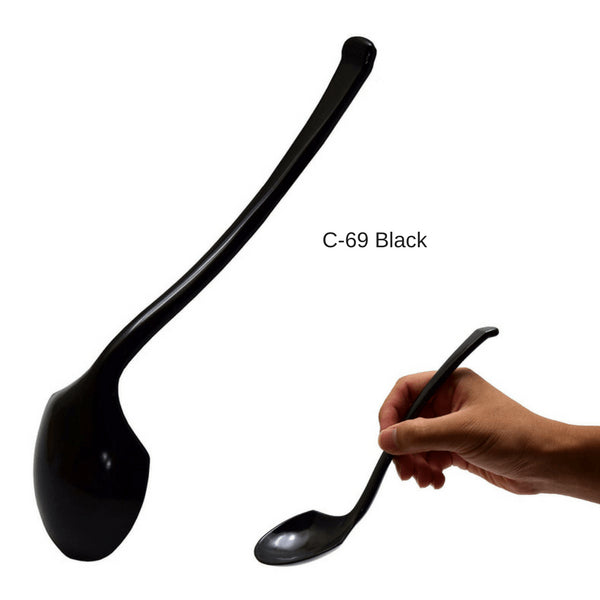 Entec Japan 21.8Cm Brown Melamine Ramen Spoon - Long-Handled Utensil-Kiichin - The #1 Place for Japanese Goods in Your Hand!