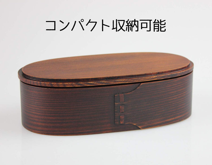 Eemon Of The Festival Fujishiro Kogei Magewappa 2 Tier Lunch Box (Lid) Japan Lacquer Coating 001-691-Kiichin - The #1 Place for Japanese Goods in Your Hand!