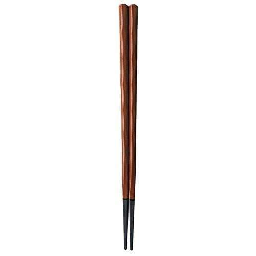 Fukui Craft Japan Hexagonal Non-Slip Chopsticks 22.5Cm - Shunkei Lacquer Brown-Kiichin - The #1 Place for Japanese Goods in Your Hand!