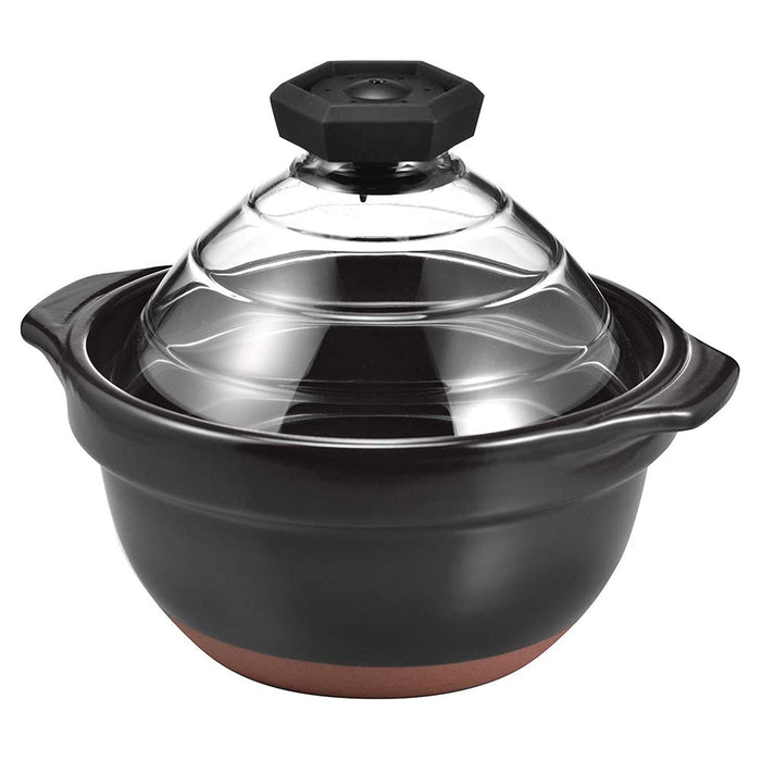 Hario Rice Pot 2-3 Cup GNR-200-B Glass Lid-Kiichin - The #1 Place for Japanese Goods in Your Hand!