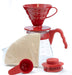 Hario V60 02 Coffee Drip Set 1-4 Cups Red VCSD-02R-Kiichin - The #1 Place for Japanese Goods in Your Hand!