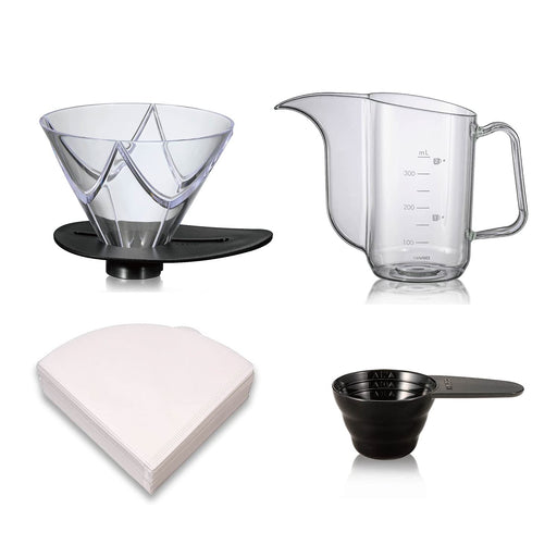 Hario VDMU-02T-SPS Dripper Mugen Trial Set 1-2Cups 350ML Japan-Kiichin - The #1 Place for Japanese Goods in Your Hand!
