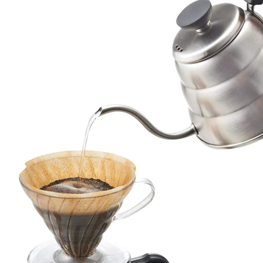 Hario V60 Drip Kettle Gas/Ih Compatible 600Ml Silver - VKB-100HSV-Kiichin - The #1 Place for Japanese Goods in Your Hand!