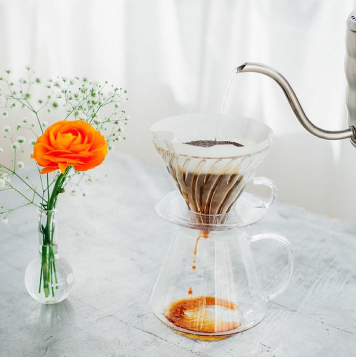 Hario V60 Glass Brewing Kit 600ml 1-4Cup Japan S-VGBK-02-T-Kiichin - The #1 Place for Japanese Goods in Your Hand!