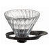 Hario V60 VDGR-02-B Glass Dripper 1-4 Cups Japan Black-Kiichin - The #1 Place for Japanese Goods in Your Hand!