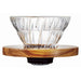 Hario V60 Glass Coffee Dripper Olive Wood 01 Vdg-01-Ov 1-2 Cups-Kiichin - The #1 Place for Japanese Goods in Your Hand!