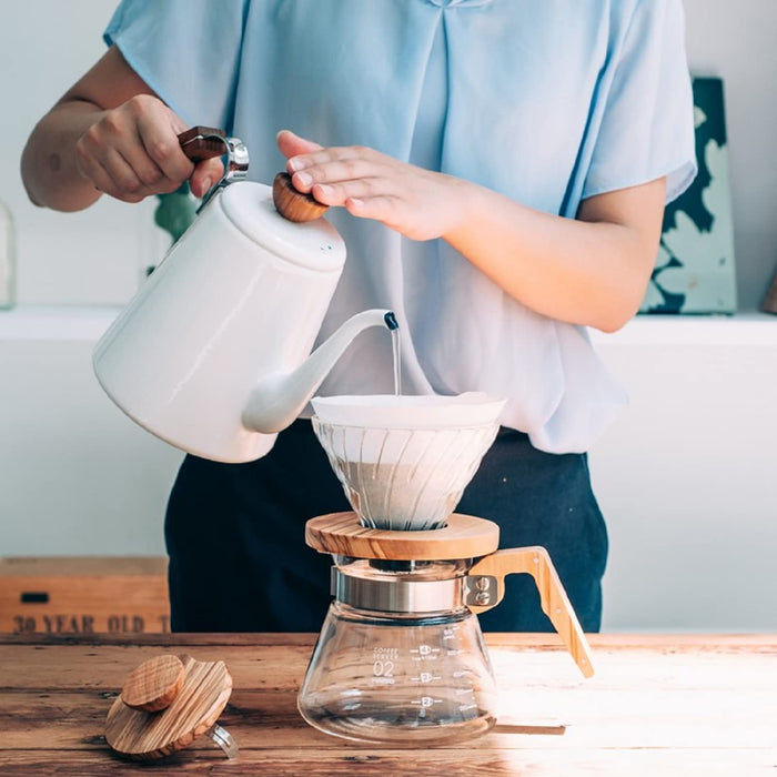 Hario V60 Glass Coffee Dripper Olive Wood 01 VDGR-01-OV 1-2 Cups-Kiichin - The #1 Place for Japanese Goods in Your Hand!